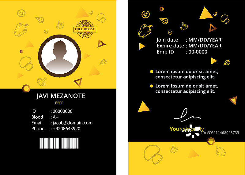 披萨餐厅宣传单模板图片素材