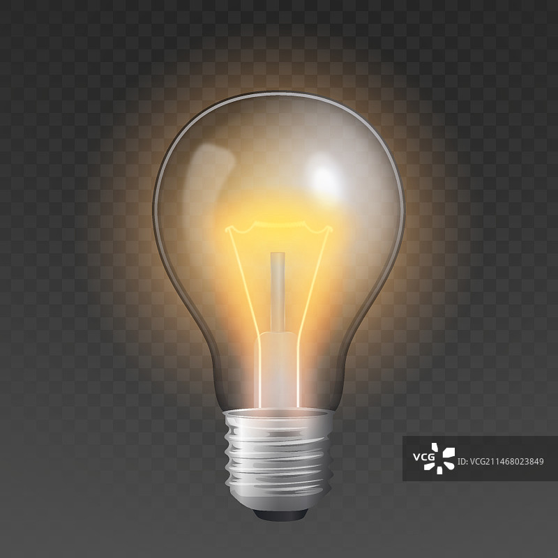 带电的逼真灯泡图片素材