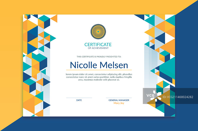 毕业证书模板概念图片素材