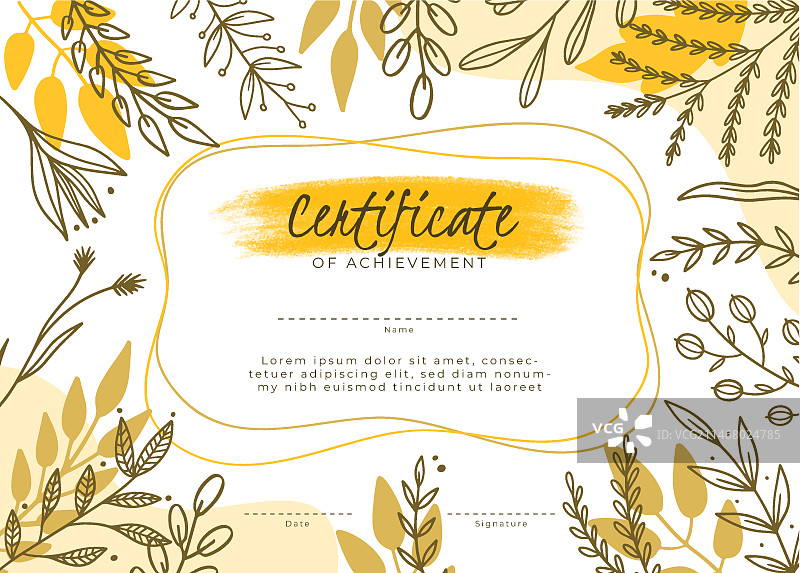 毕业证书模板图片素材