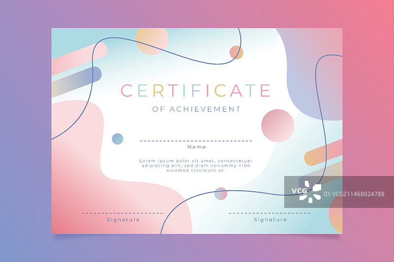 毕业证书模板概念图片素材