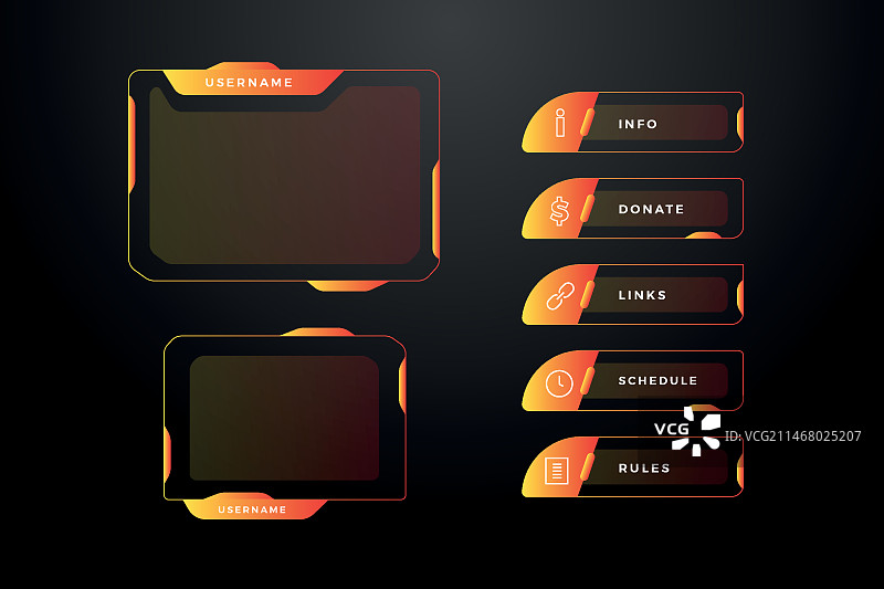 Twitch直播面板图片素材