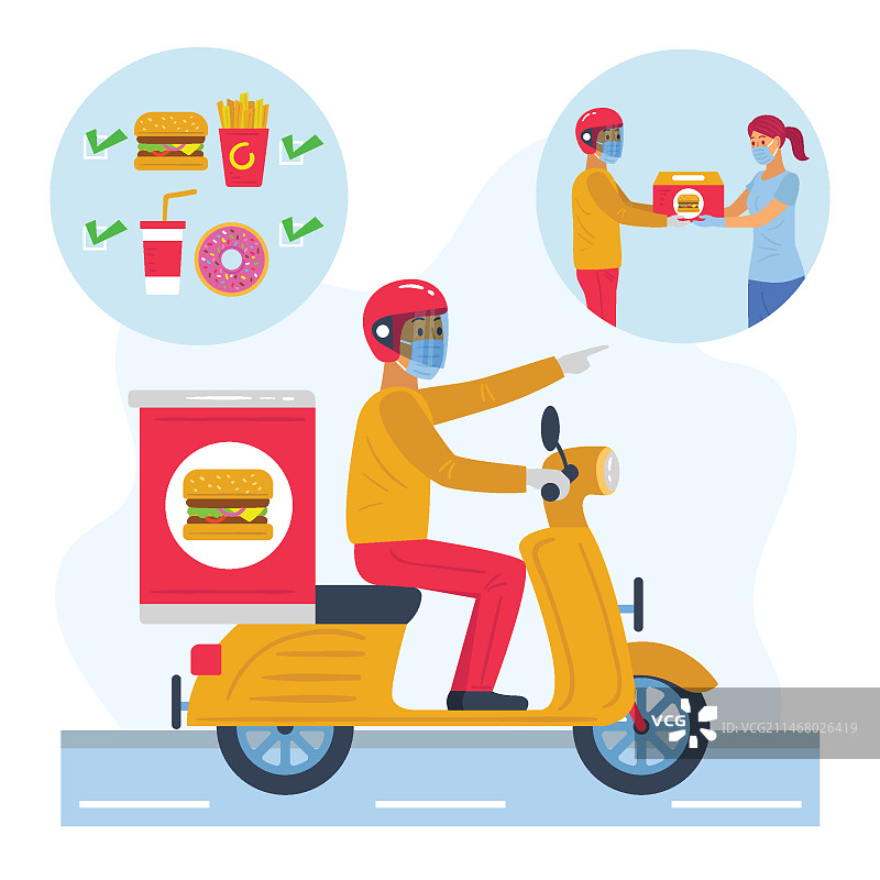 安全食品配送概念图片素材