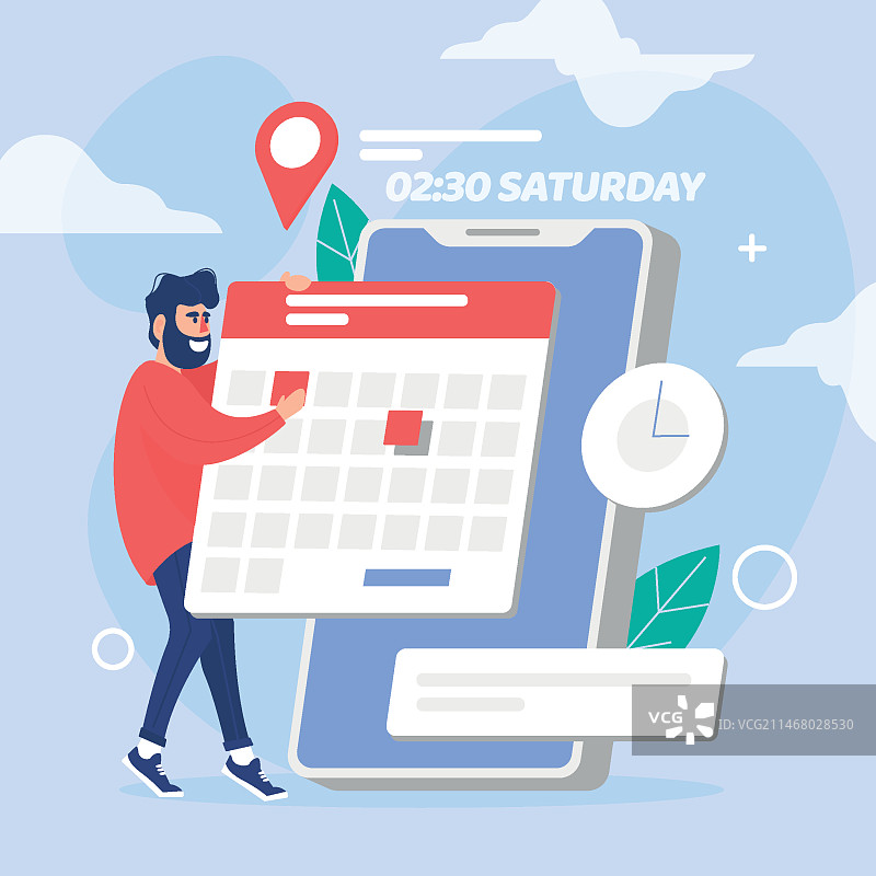 人们安排会议的时间和地点图片素材