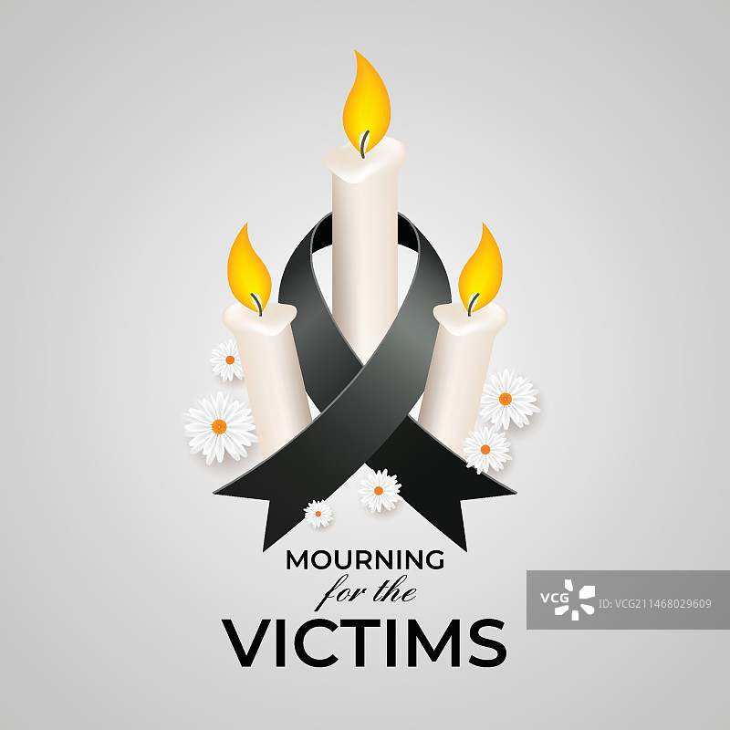 点燃蜡烛悼念逝者图片素材