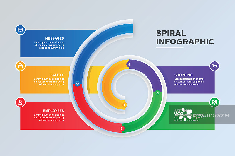 螺旋信息图模板图片素材