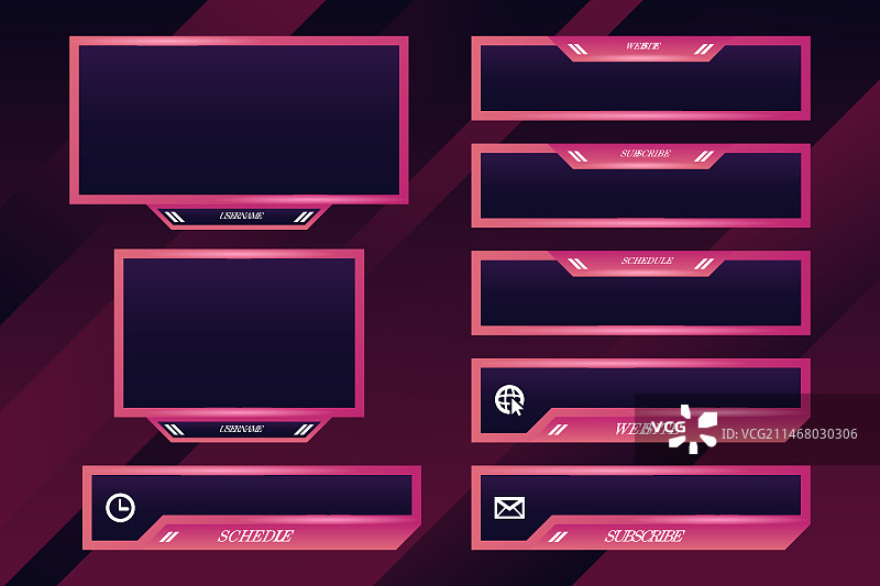 Twitch直播面板图片素材