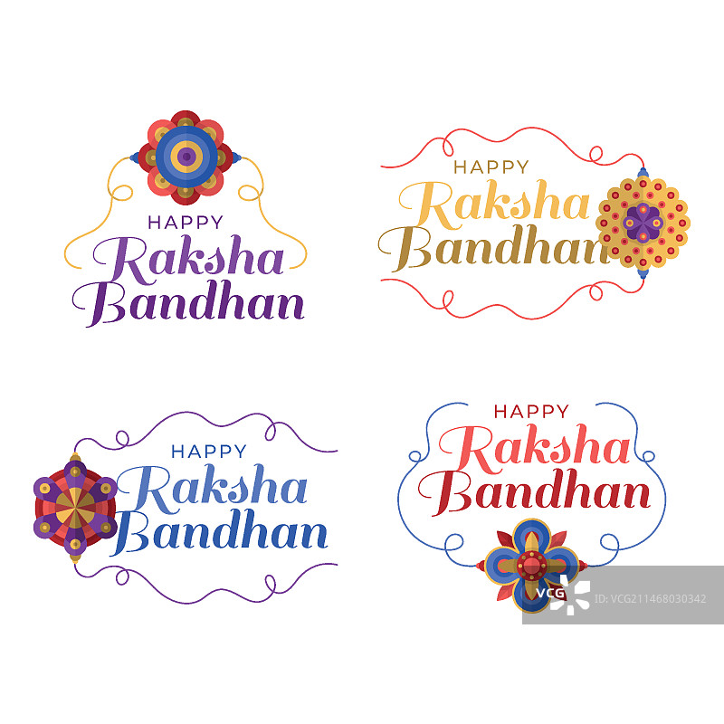 拉 रक्षा बंधन节徽章合集图片素材