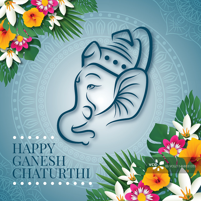 写实甘尼萨节概念图片素材