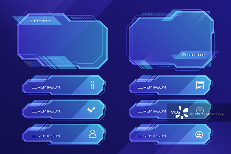 Twitch直播面板合集图片素材