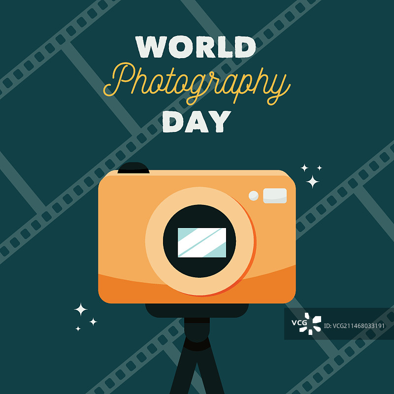 扁平设计世界摄影日图片素材