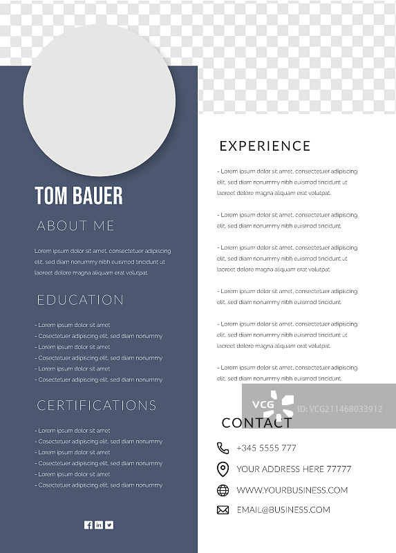 个人简历概念图片素材