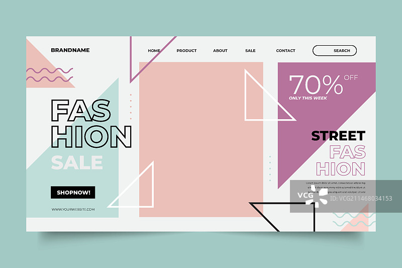 时尚促销着陆页图片素材