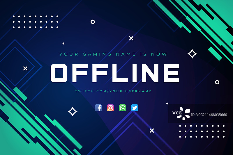 离线Twitch banner模板图片素材