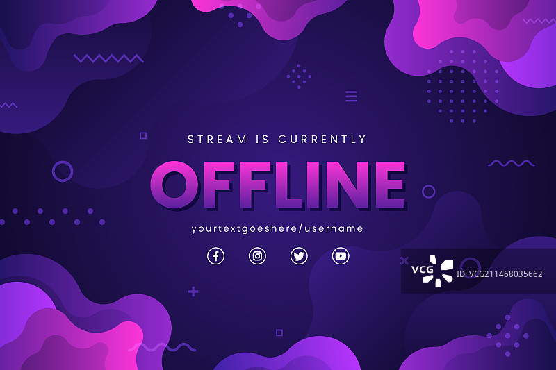 离线Twitch banner模板图片素材