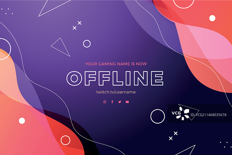 离线Twitch banner模板图片素材