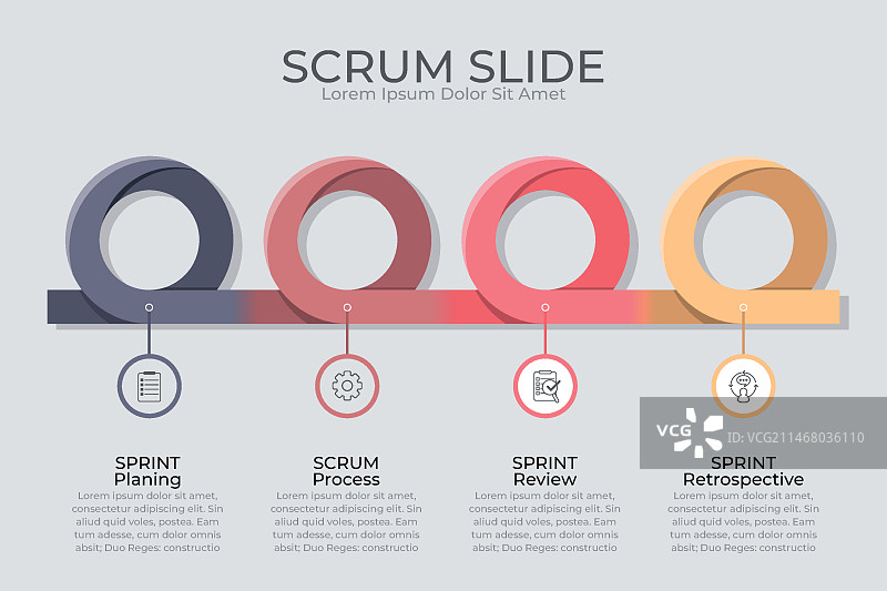 Scrum信息图概念图片素材
