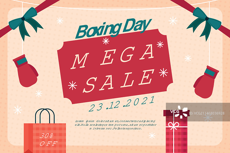 扁平风格节礼日促销插画图片素材