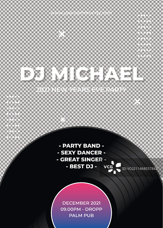 DJ音乐活动海报模板图片素材