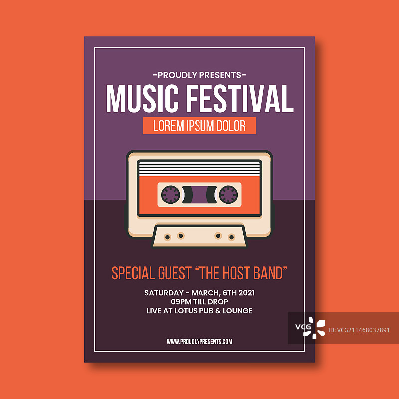 卡式磁带音乐活动海报模板图片素材
