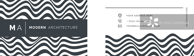 具有扭曲线条的商务名片图片素材