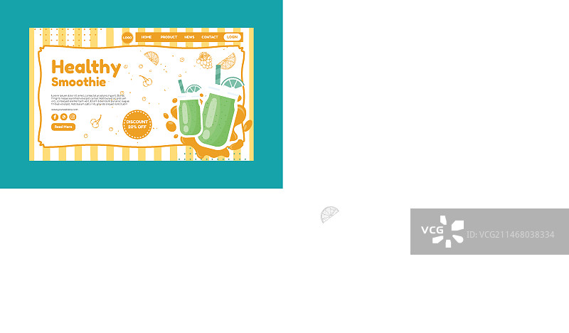 思慕雪着陆页模板图片素材