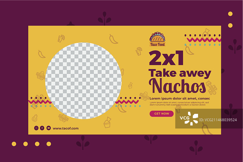 墨西哥玉米卷餐厅banner模板图片素材
