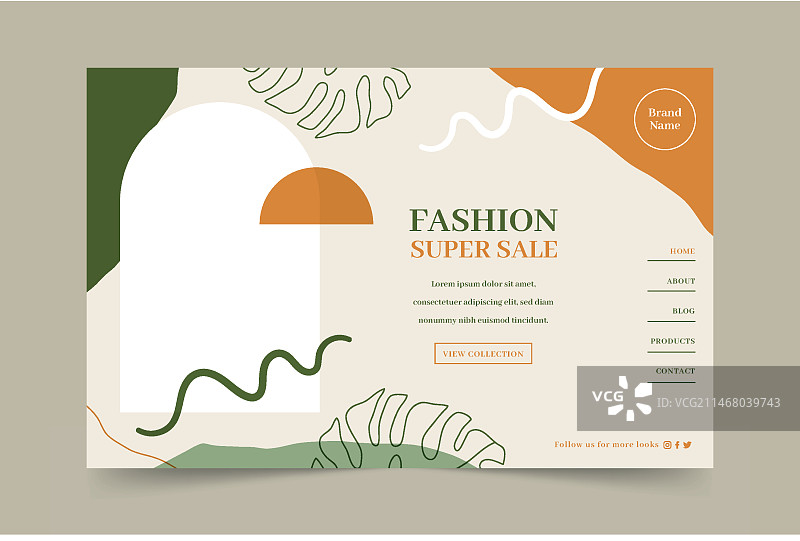 时尚促销网页模板主题图片素材