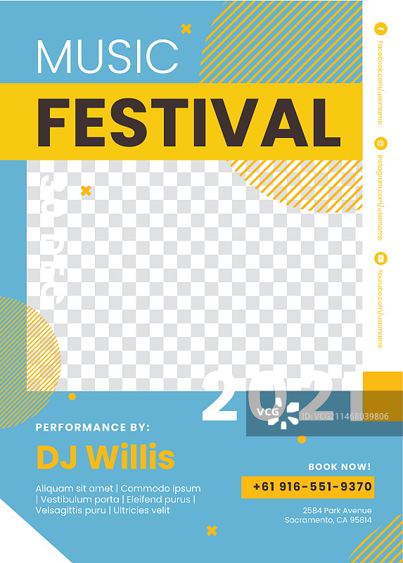 音乐节海报风格图片素材