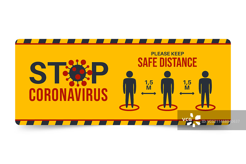社交距离banner标志图片素材