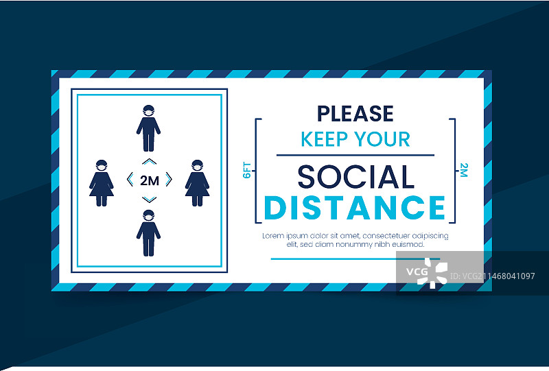 社交距离banner标志图片素材