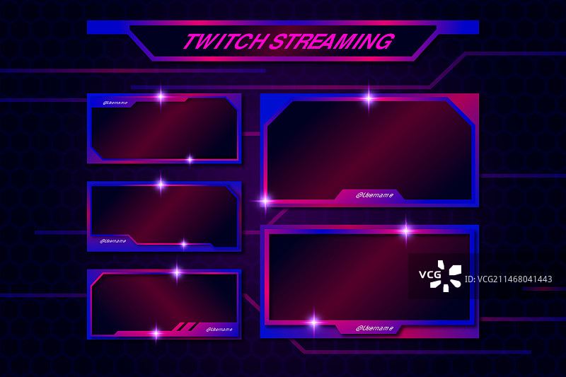 Twitch直播面板模板图片素材
