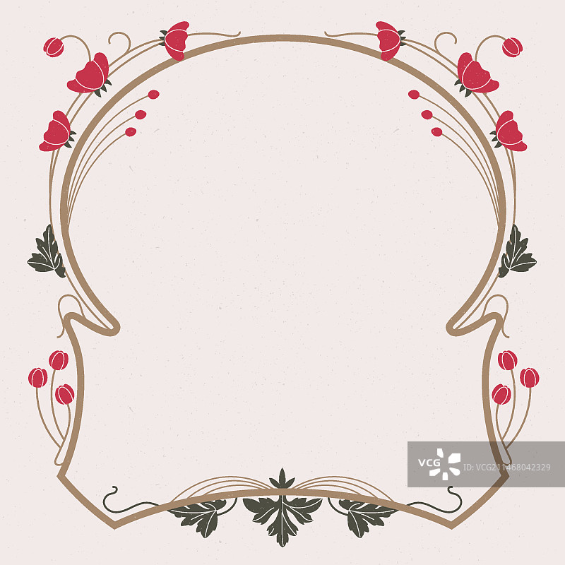 新艺术风格手绘边框设计图片素材