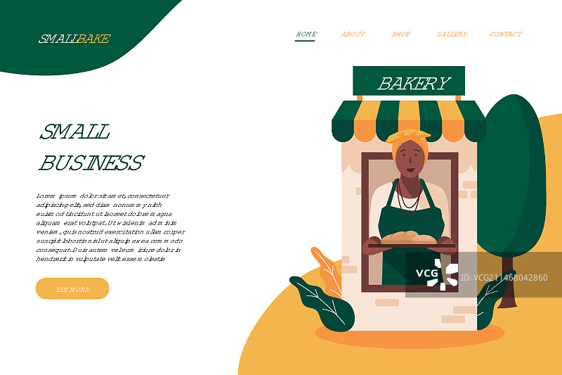 小型企业着陆页模板图片素材