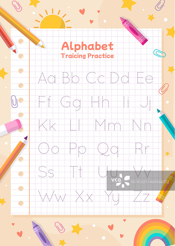 手绘描摹练习表模板图片素材