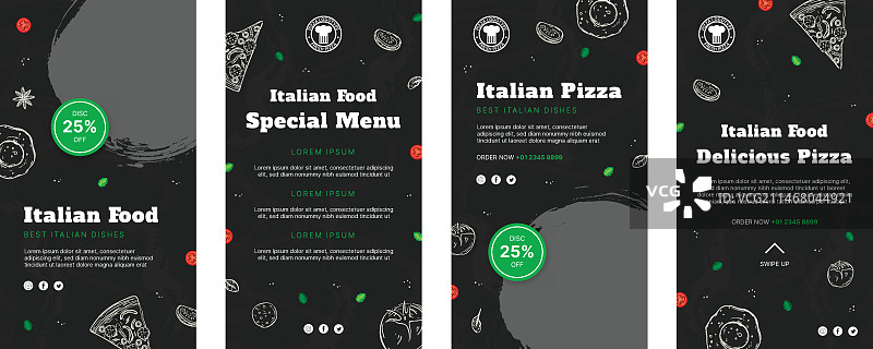 手绘美食Instagram快拍图片素材