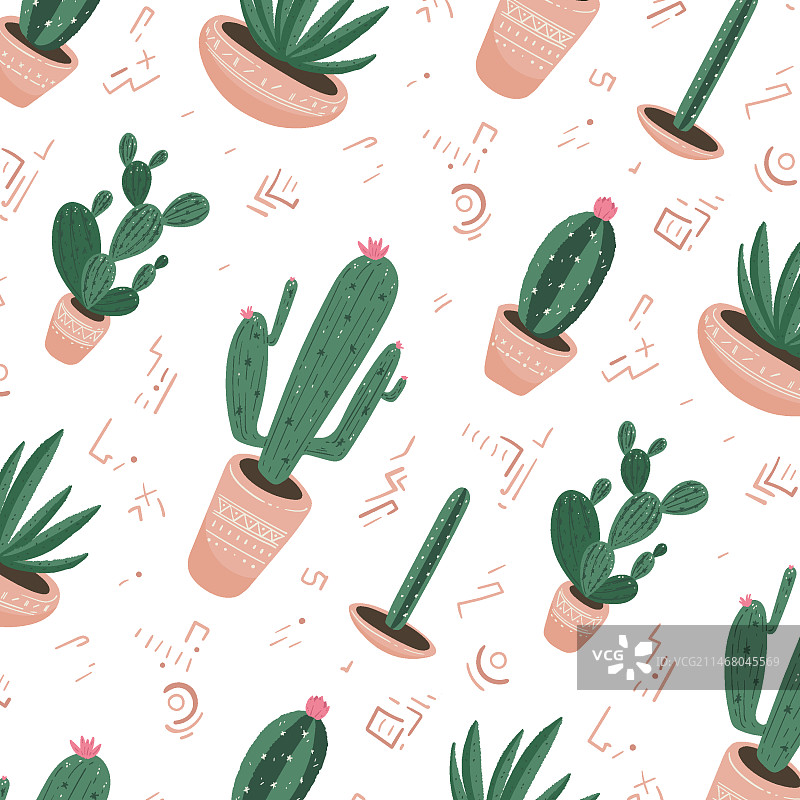 仙人掌图案设计图片素材