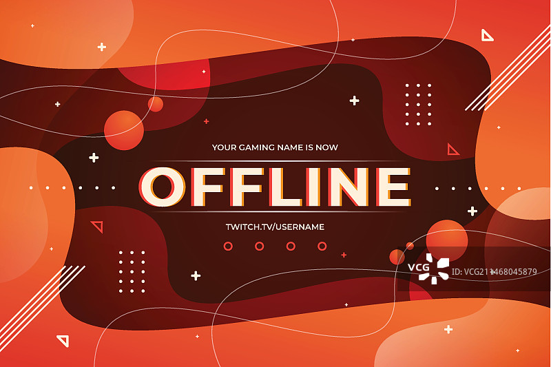 抽象离线Twitch banner模板图片素材