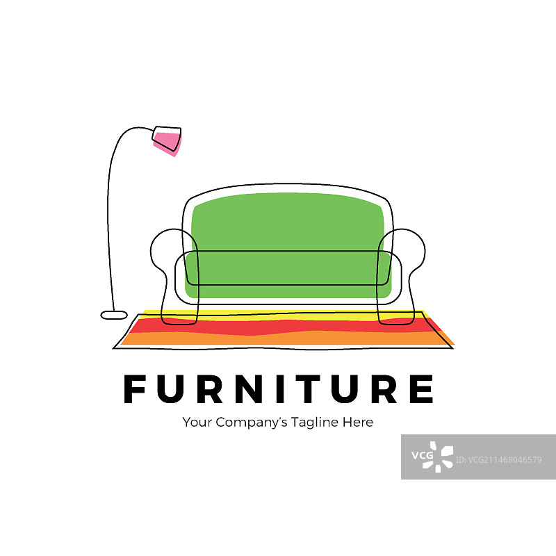 沙发灯具家具标志图片素材