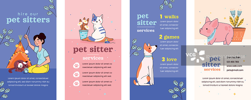 手绘宠物照看Instagram快拍图片素材