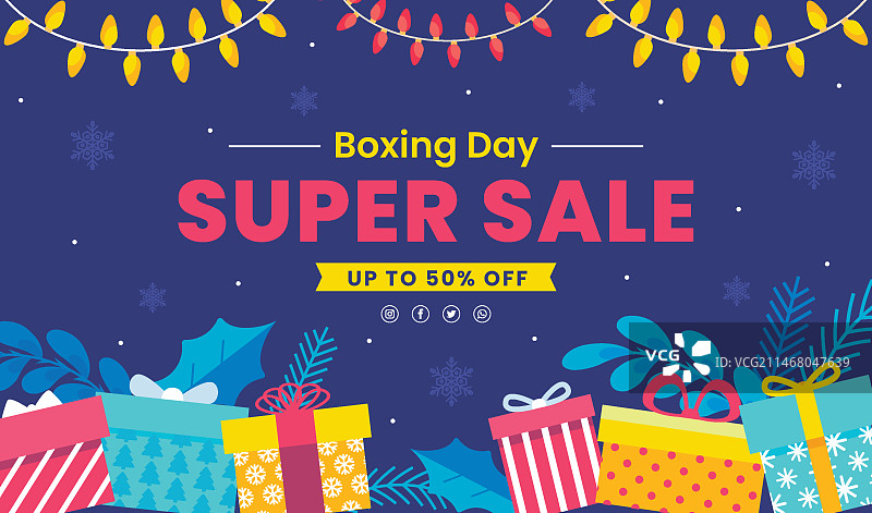 手绘扁平风格节礼日促销背景图片素材