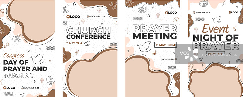 手绘基督教教堂Instagram快拍图片素材