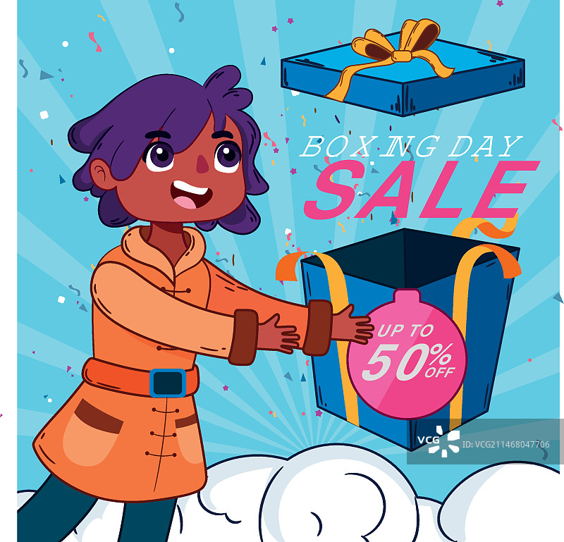 手绘节礼日促销插画图片素材