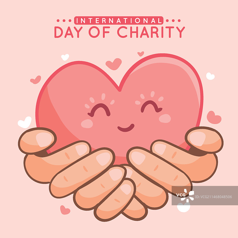 手绘国际慈善日图片素材