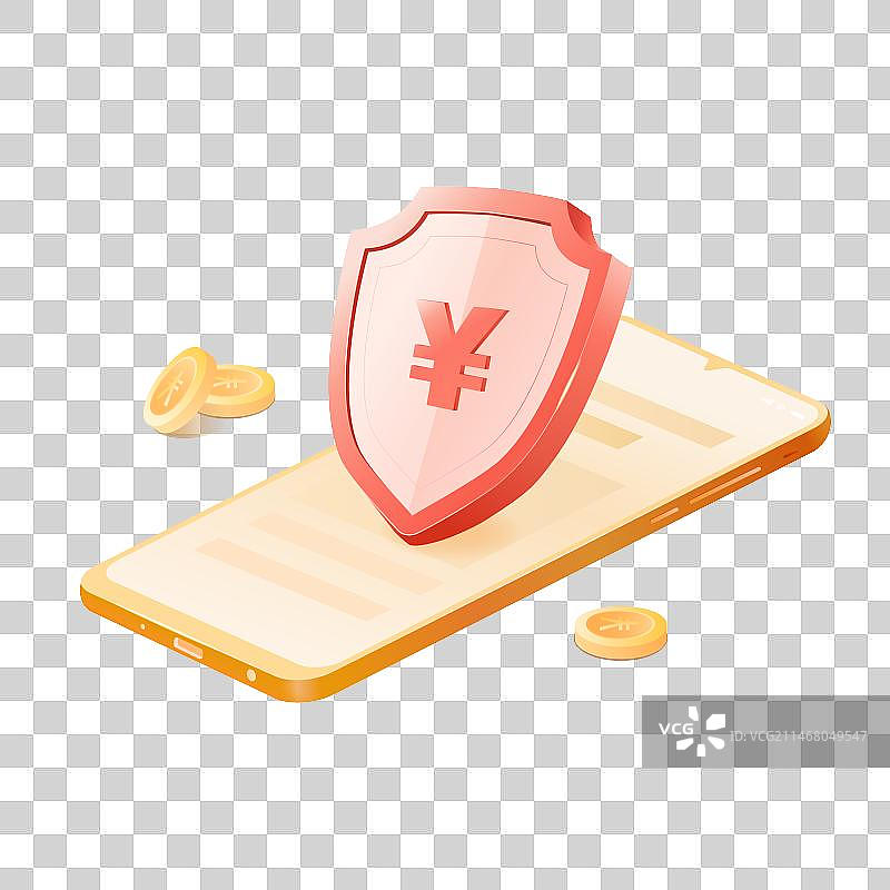 3D免抠元素互联网金融安全保护图片素材