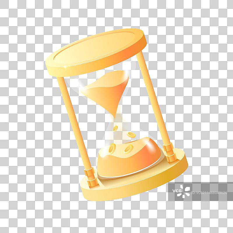 3D免抠元素沙漏金币倒计时图片素材