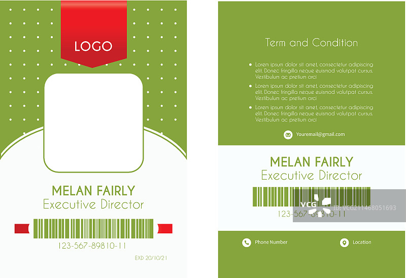 身份证模板图片素材