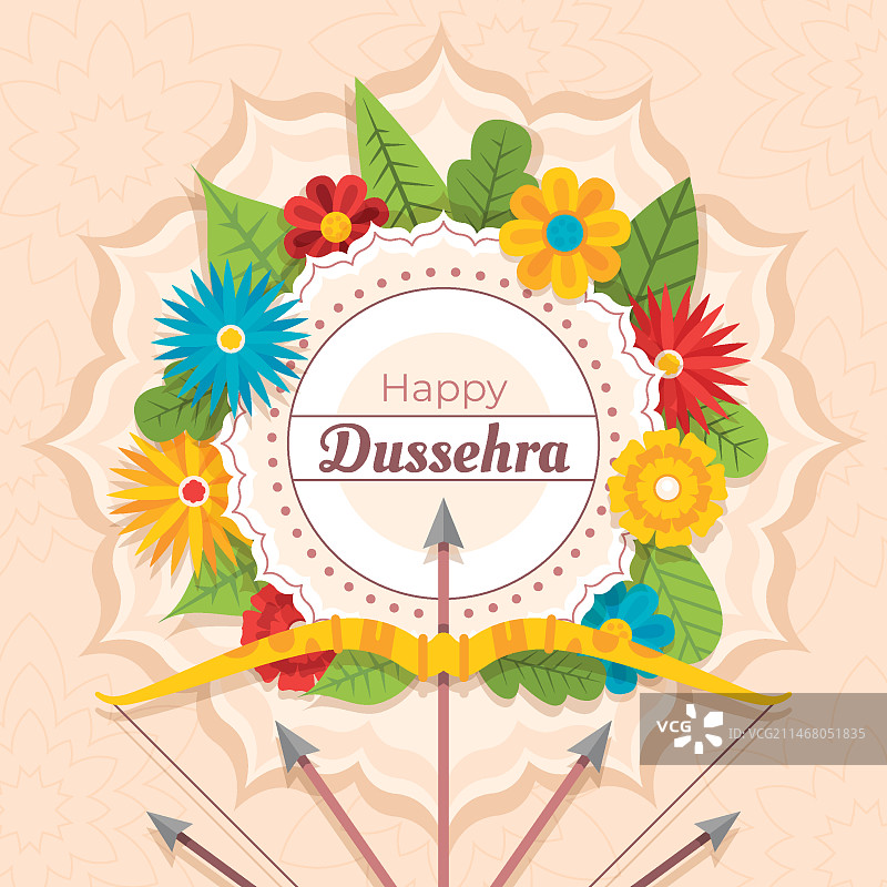 十胜节扁平插画图片素材