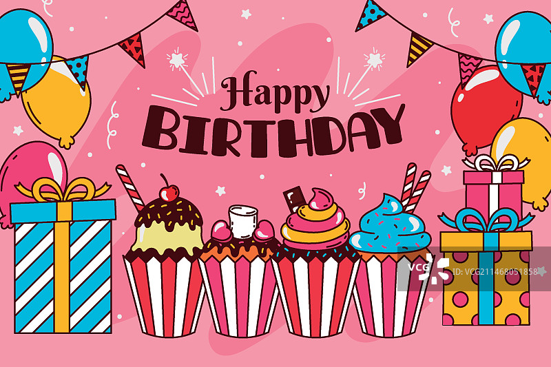 生日背景设计图片素材