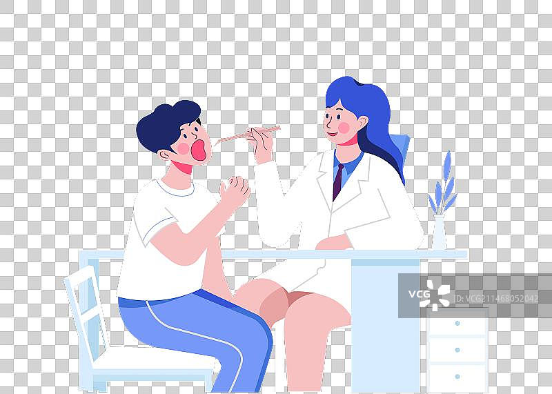 牙科医生给男人检查牙齿口腔医疗健康图片素材